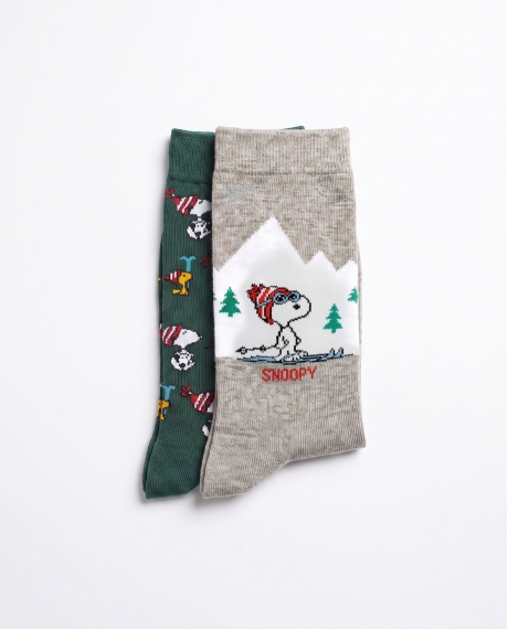 PEANUTS Calcetín de Caña Normal Snoopy Winter para Mujer, (Caja de 6 unidades) SURTIDO 2