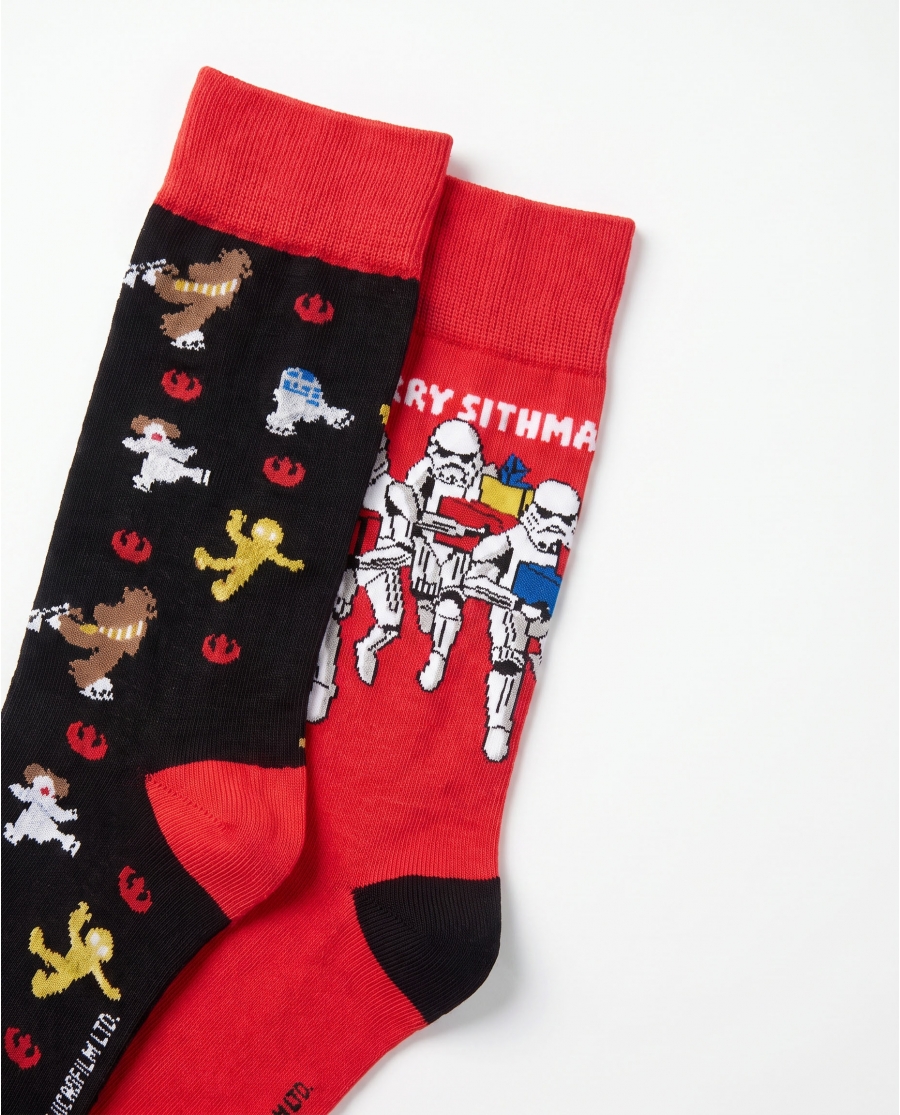 STAR WARS Calcetines Ski Wars Caja Metal Regalo para Hombre, (Pack 2 pares / Caja de 12 packs) PACK FANTASIA