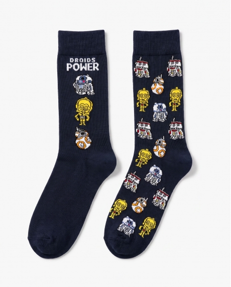 STAR WARS Calcetín de Caña Normal Droids Power para Hombre, (Caja de 6 pares) SURTIDO
