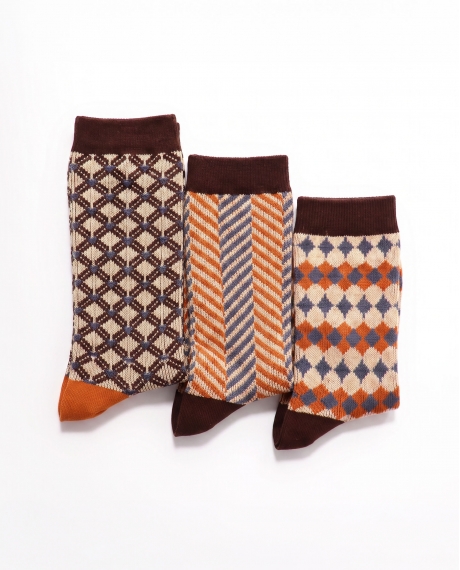 ADMAS Calcetín de Caña Normal Geometricos para Mujer, (Caja de 6 pares) SURTIDO 2