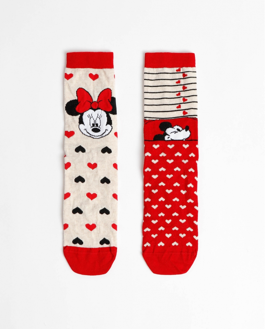DISNEY Calcetín Mediano Sweet Dreams para Mujer, (Caja de 6 pares) SURTIDO