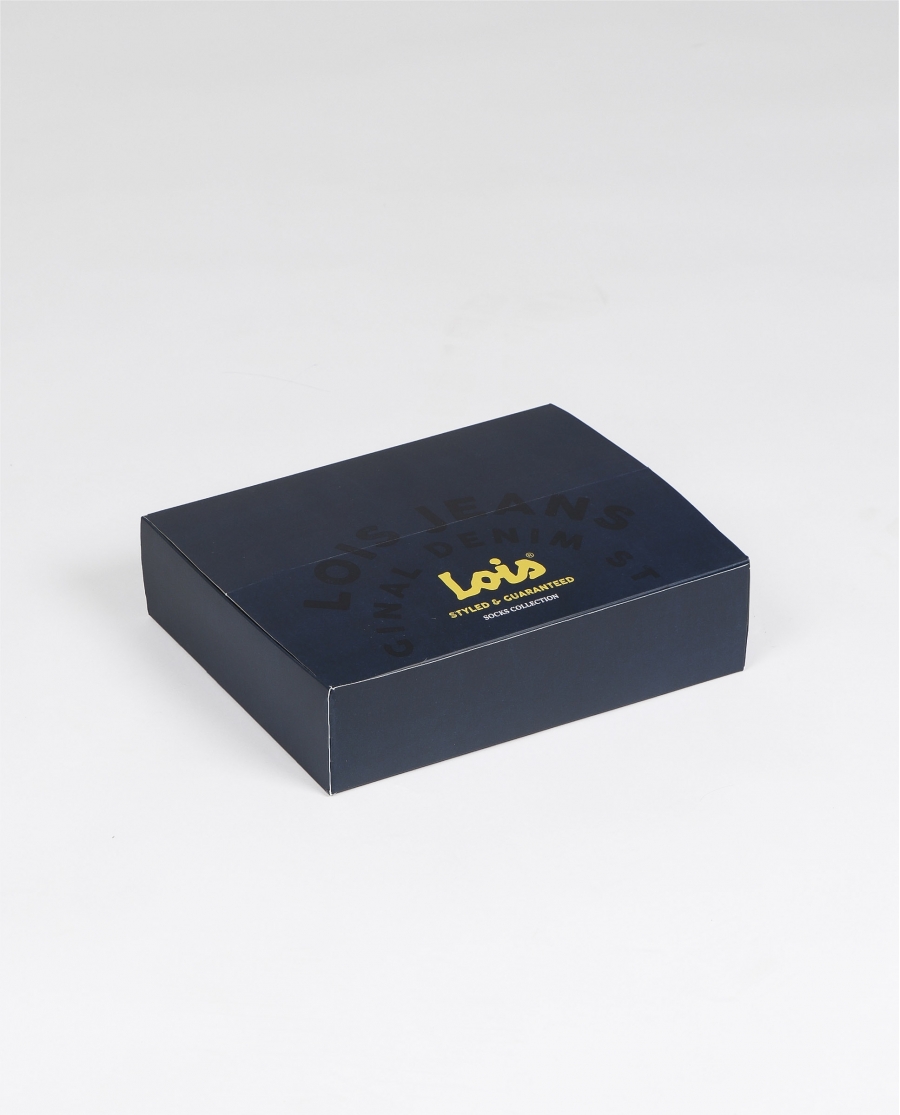 LOIS Calcetín Tobillero Antideslizante para Hombre, (Caja de 6 pares) SURTIDO