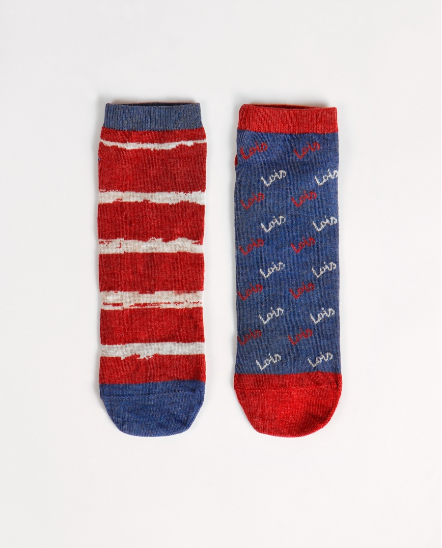 LOIS Calcetín Tobillero Lois Stripes para Hombre, (Caja de 6 unidades) SURTIDO