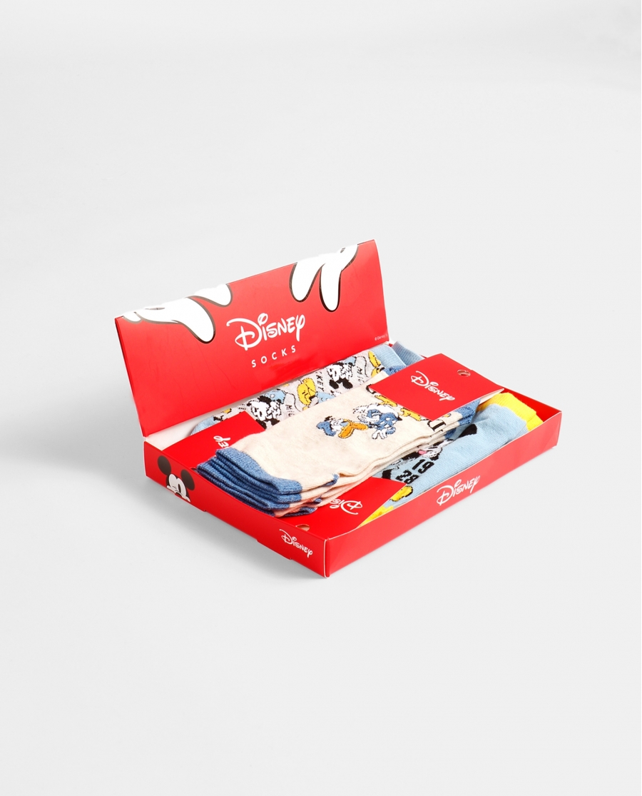 DISNEY Calcetín Tobillero Donald Fashion para Mujer, (Caja de 6 pares) SURTIDO