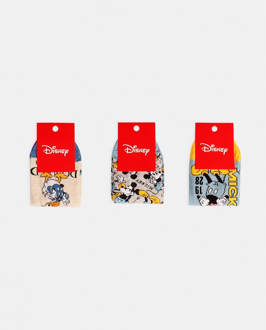 DISNEY Calcetín Tobillero Donald Fashion para Mujer, (Caja de 6 pares) SURTIDO