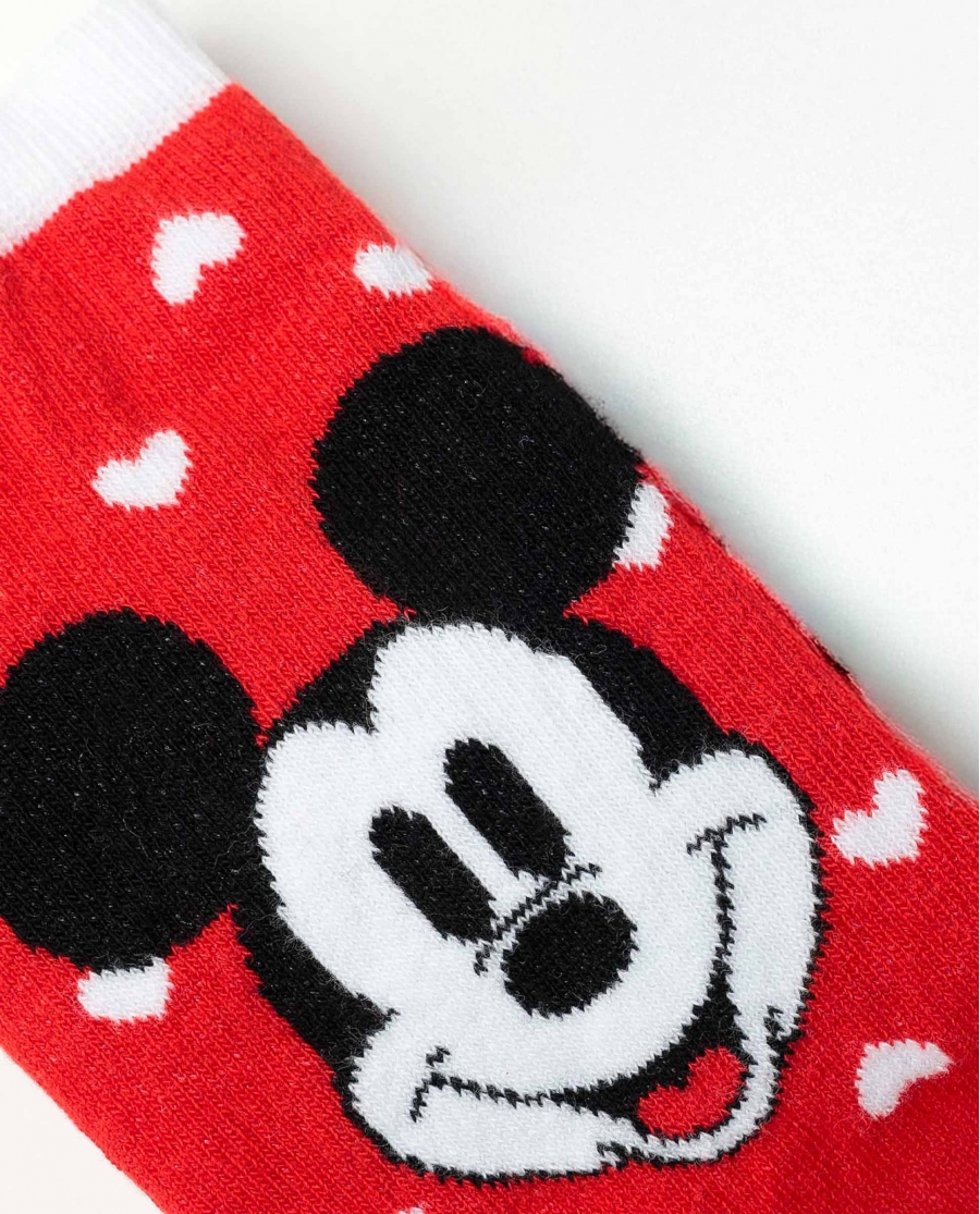 DISNEY Calcetín Tobillero Thinking Of You para Mujer ROJO