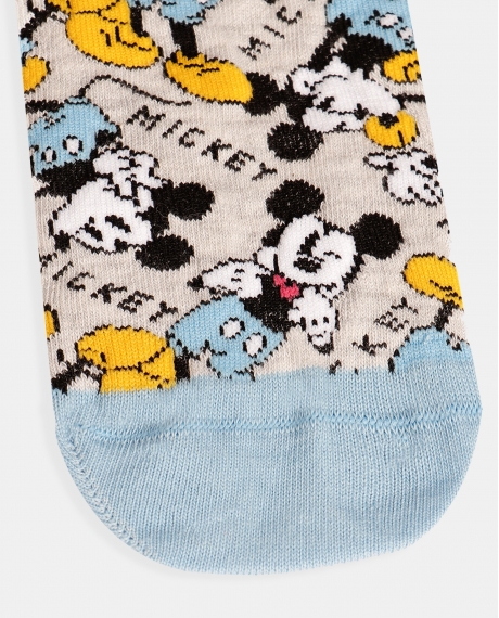 DISNEY Calcetín Tobillero Mickey Summer para Mujer GRIS JASPE 2