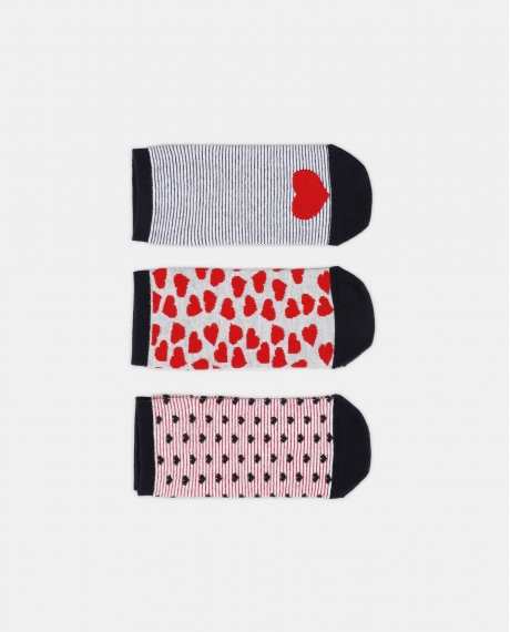 ADMAS Calcetines Tobilleros French Love para Mujer, (Caja de 6 pares) SURTIDO
