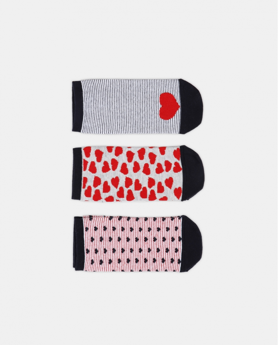 ADMAS Calcetines Tobilleros French Love para Mujer, (Caja de 6 pares) SURTIDO