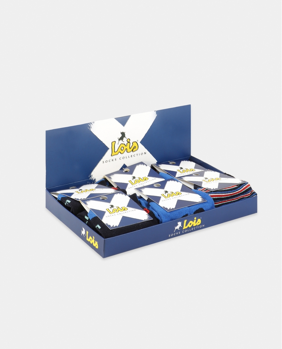LOIS Calcetín Tobillero Lois Earth para Hombre, (Caja de 6 unidades) SURTIDO
