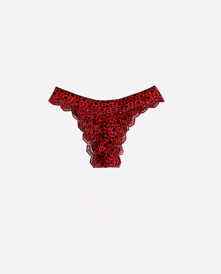 ADMAS Tanga Bicolor con Envase Regalo para Mujer ROJO