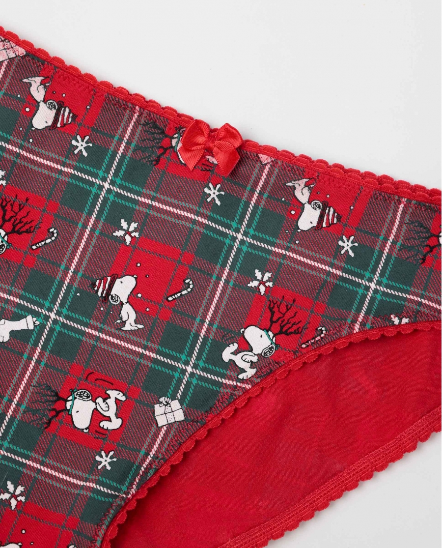 PEANUTS Braga Expositor Reindeer Crossing para Mujer (Caja de 12 unidades) ROJO