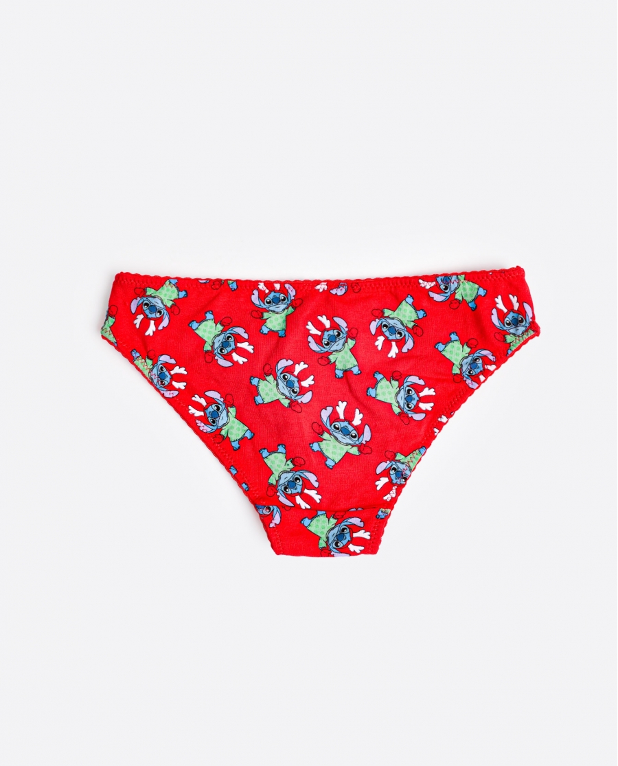 DISNEY Braga Expositor Stitch Happy Holidays para Mujer, (Caja de 12 unidades) ROJO