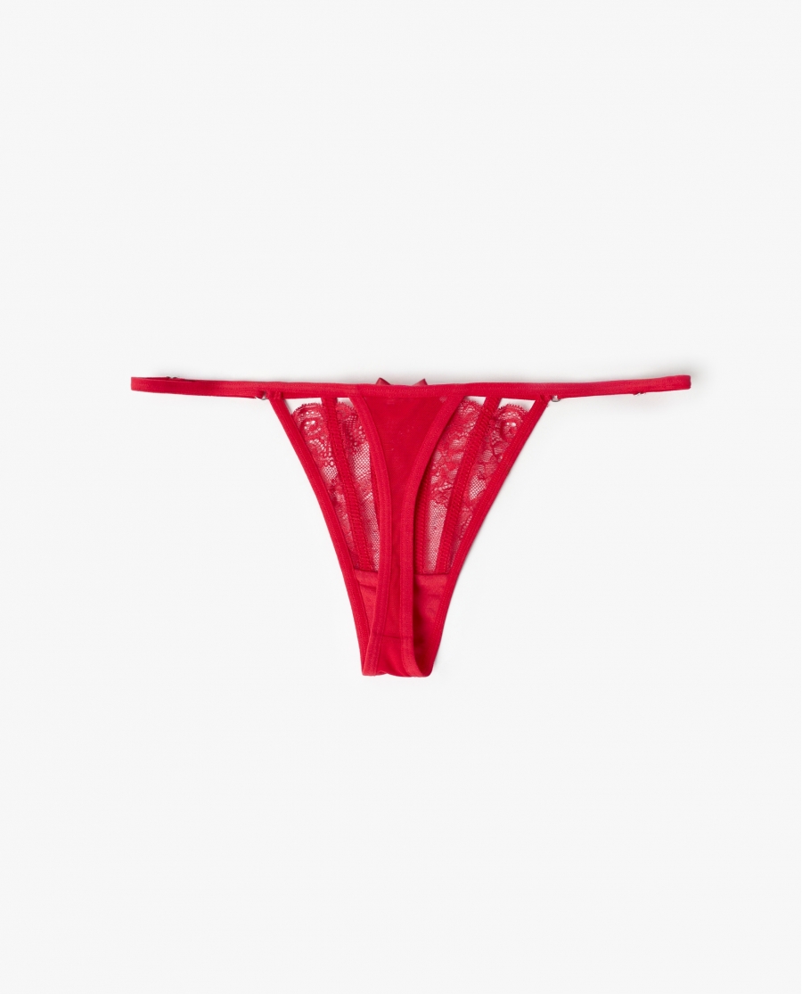 ADMAS Tanga Maxime con Envase Regalo para Mujer ROJO