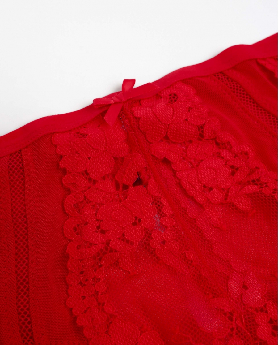 ADMAS Braga Alta Christmas con Envase Regalo para Mujer, (Caja de 12 unidades) ROJO
