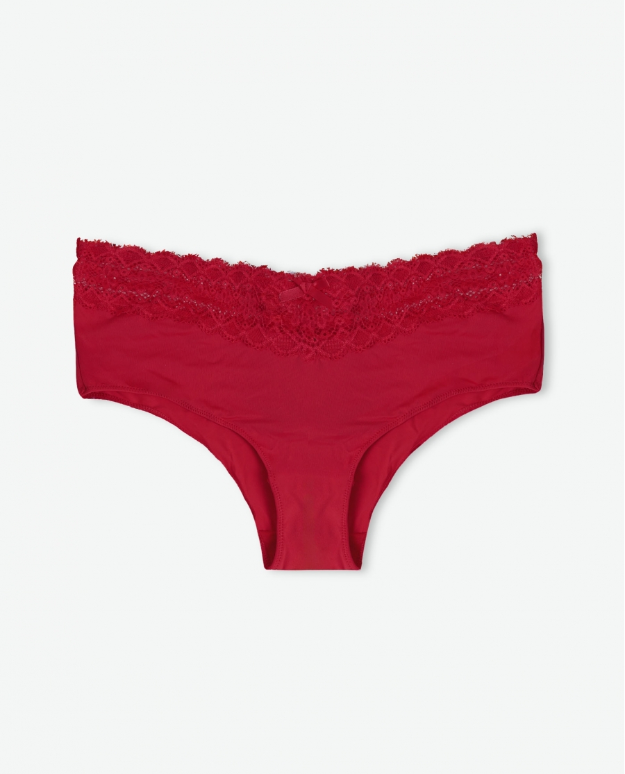 ADMAS Braga Culotte Basic con Envase Regalo para Mujer, (Caja de 6 unidades) ROJO