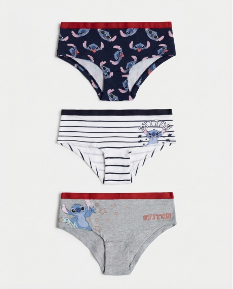 DISNEY Braga Hipster Stitch University para Niña (Pack 3 unidades) PACK FANTASIA
