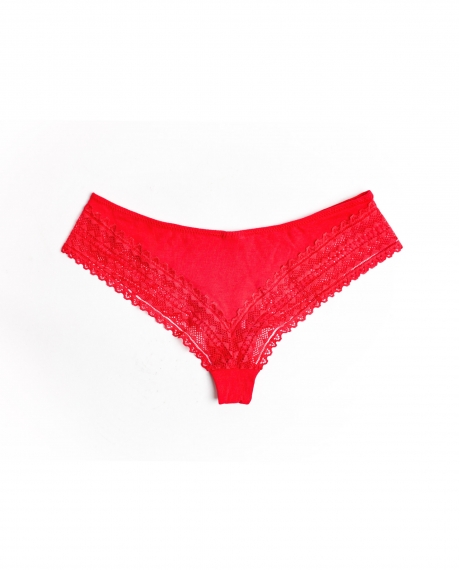 ADMAS Tanga Cotton Basic con Envase Regalo para Mujer, (Caja de 6 unidades) ROJO 2