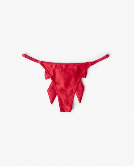 ADMAS Tanga Sexy Bow con Envase Regalo para Mujer, (Caja de 6 unidades) ROJO