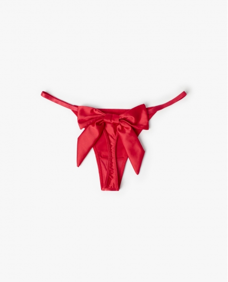 ADMAS Tanga Sexy Bow con Envase Regalo para Mujer, (Caja de 6 unidades) ROJO 2