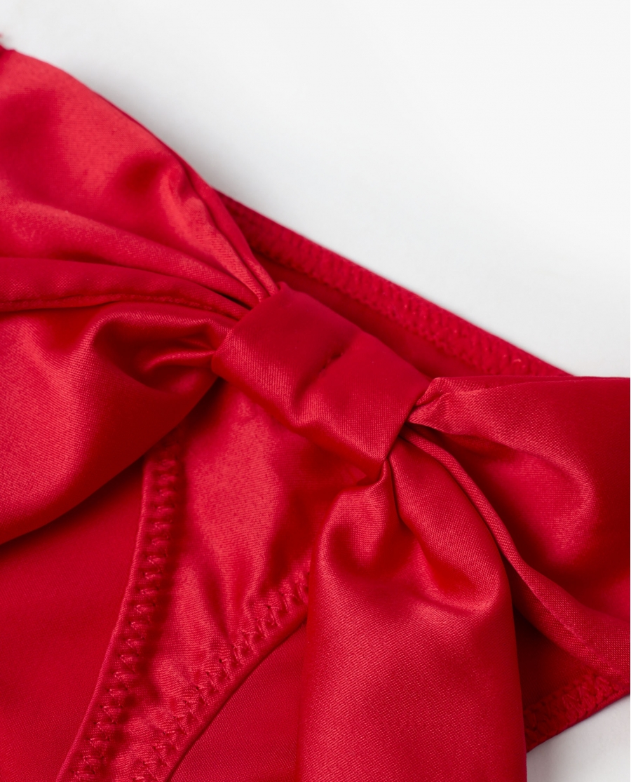 ADMAS Tanga Sexy Bow con Envase Regalo para Mujer, (Caja de 6 unidades) ROJO