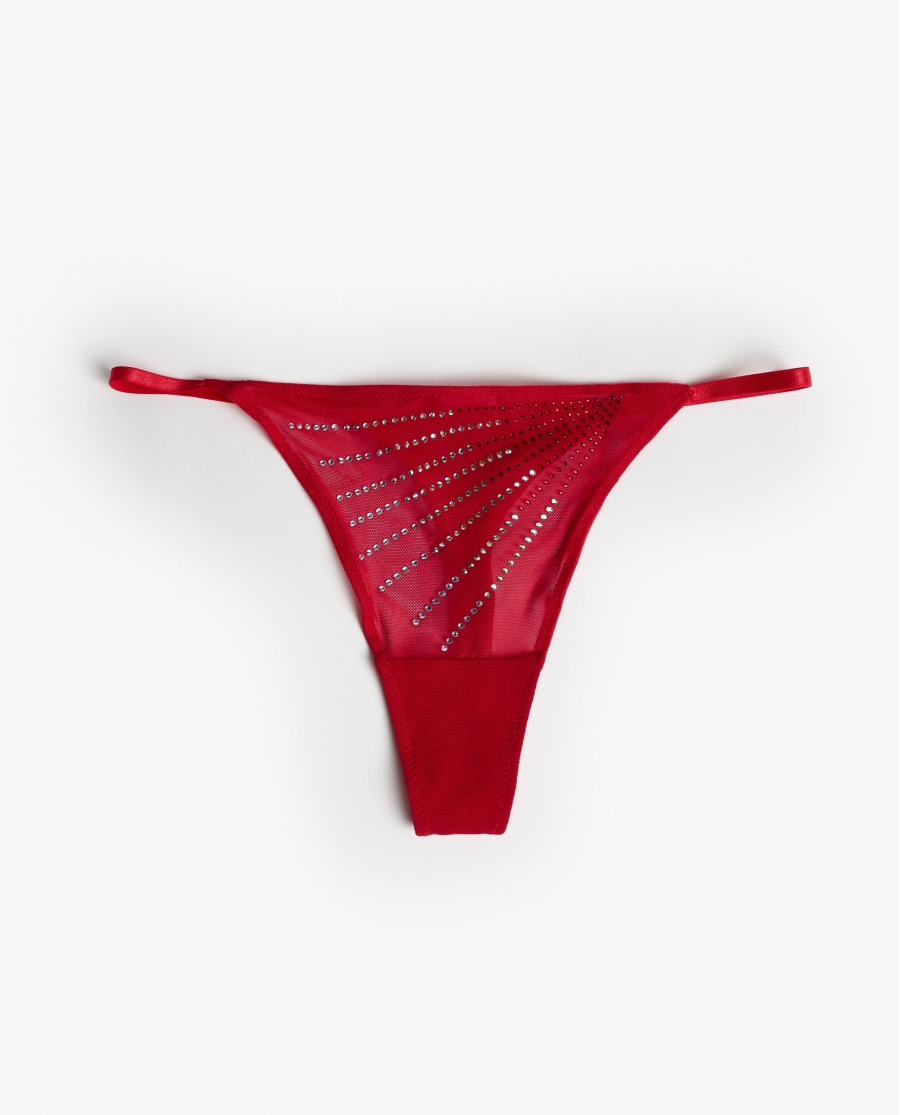 ADMAS Tanga Sexy Stars con Envase Regalo para Mujer, (Caja de 6 unidades) ROJO
