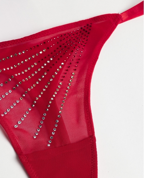ADMAS Tanga Sexy Stars con Envase Regalo para Mujer, (Caja de 6 unidades) ROJO 2