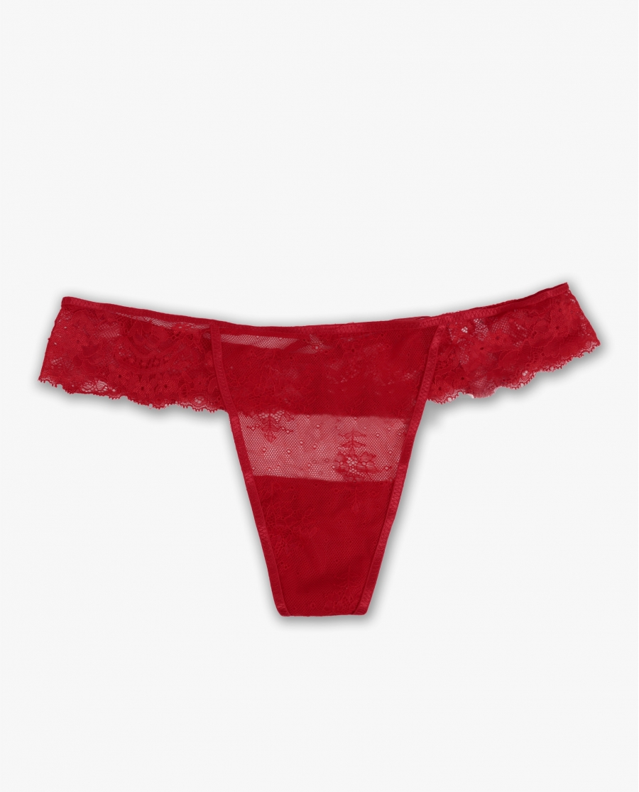 ADMAS Tanga Starss con Envase Regalo para Mujer, (Caja de 12 unidades) ROJO