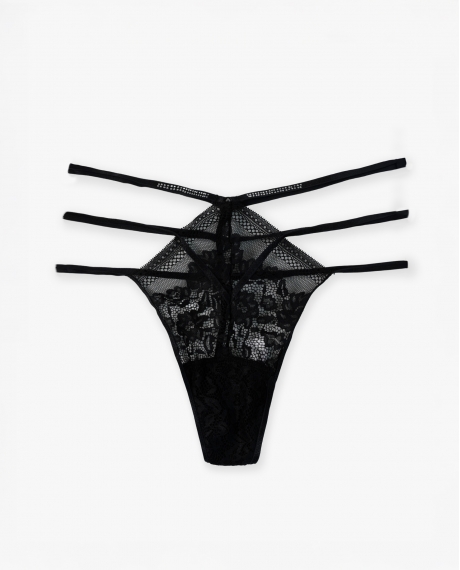 ADMAS Tanga Cross Pipings con Envase Regalo para Mujer ROJO