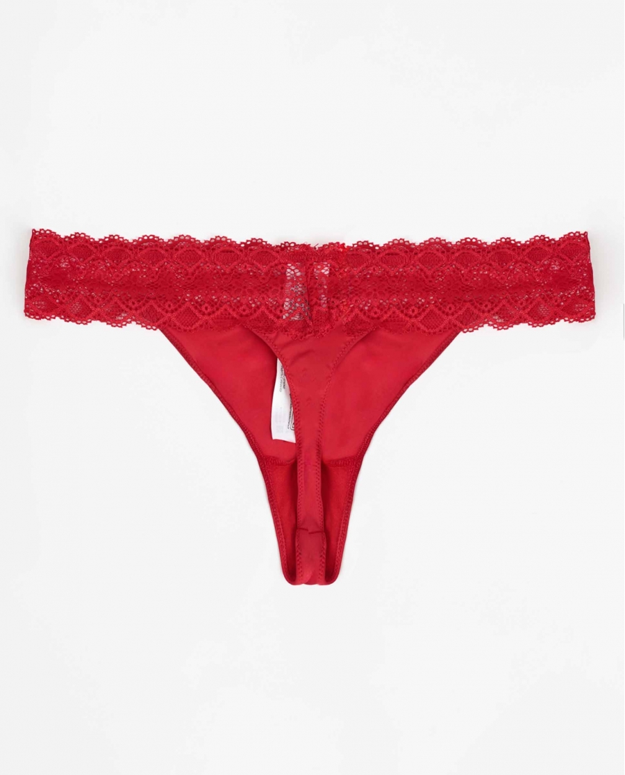 ADMAS Tanga Basic con Envase Regalo para Mujer, (Caja de 6 unidades) ROJO