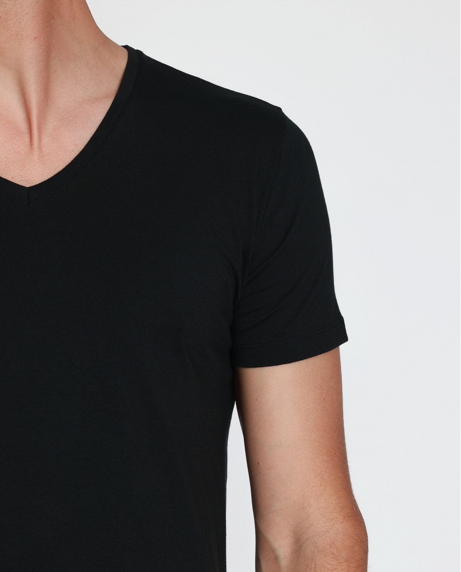 ADMAS Camiseta Manga Corta Soft Warm para Hombre NEGRO