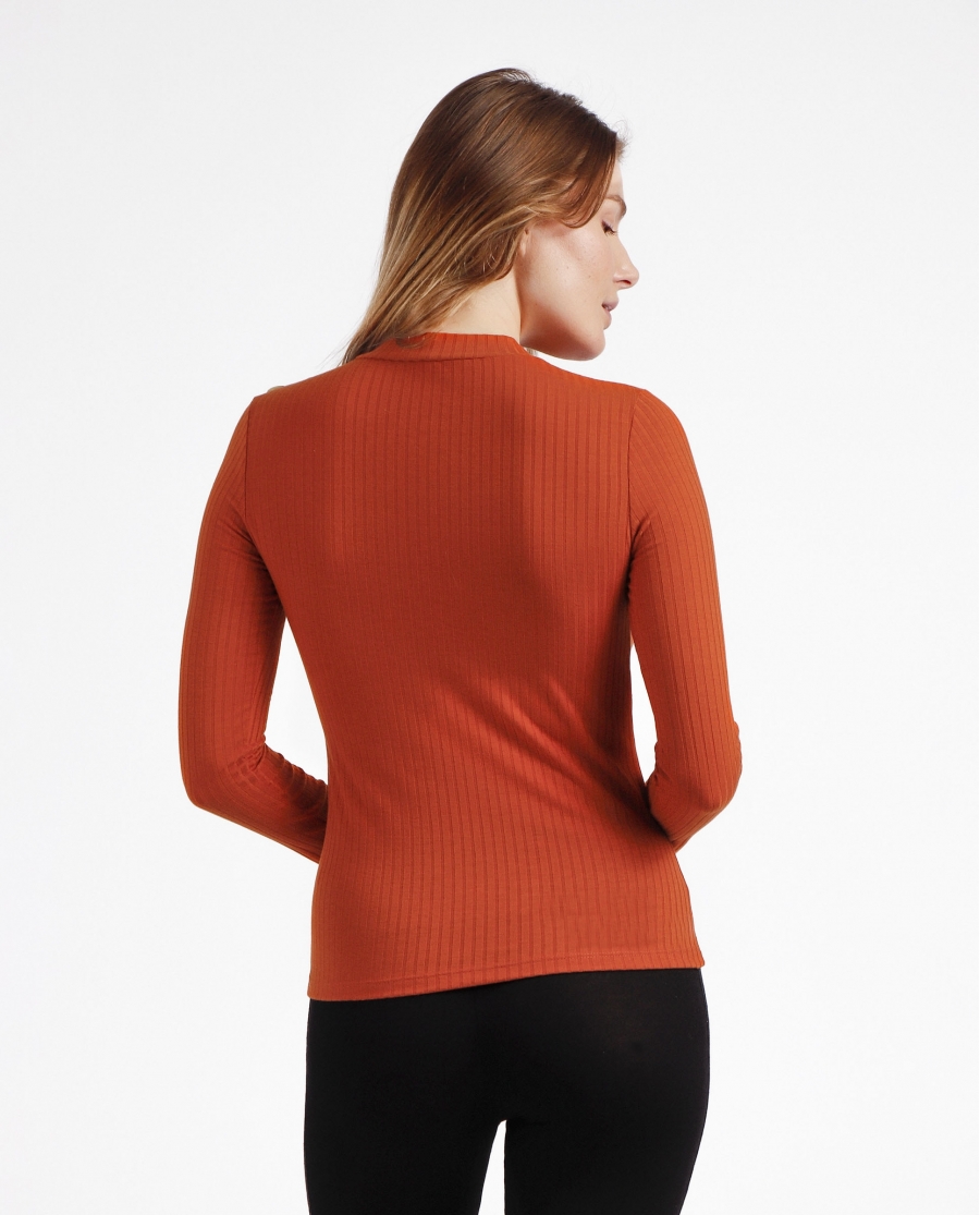 ADMAS Camiseta Manga Larga Calentita Rib Perkins para Mujer CALDERA