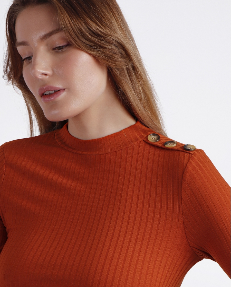 ADMAS Camiseta Manga Larga Calentita Rib Perkins para Mujer CALDERA