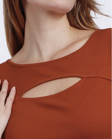 ADMAS Camiseta Manga Larga Calentita Rib Apertura para Mujer CALDERA 2