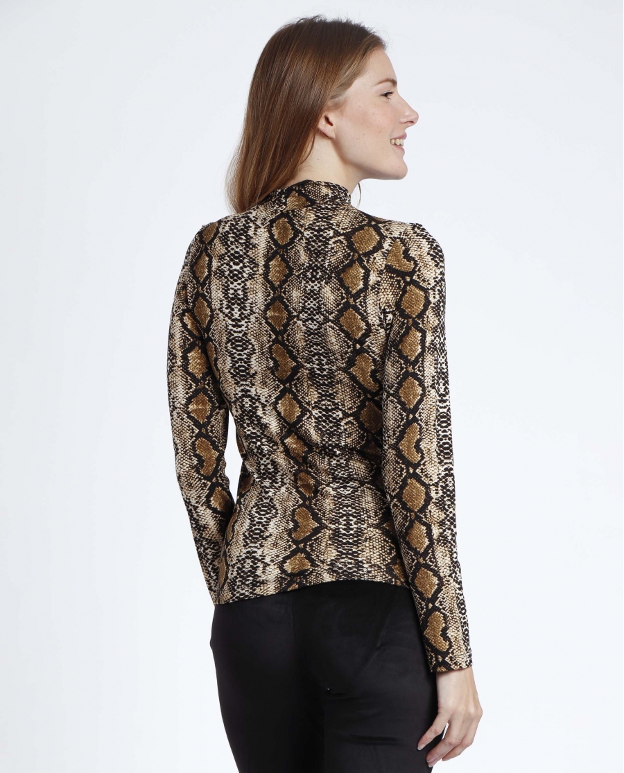 ADMAS Camiseta Manga Larga Piel Serpiente para Mujer PIEL