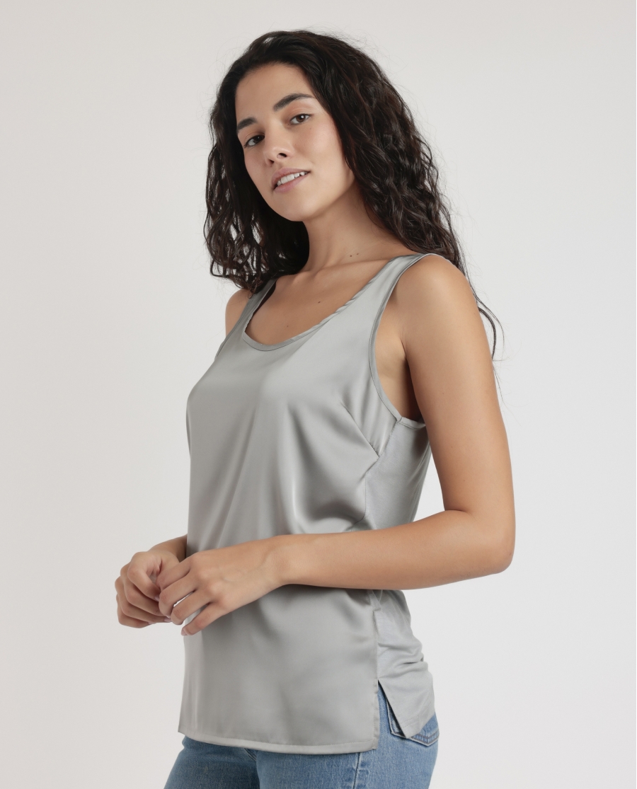 ADMAS Camiseta Sin Mangas Raso para Mujer PERLA