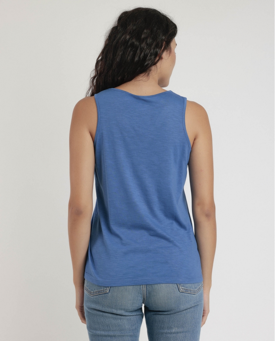 ADMAS Camiseta Sin Mangas Mexico para Mujer AZUL