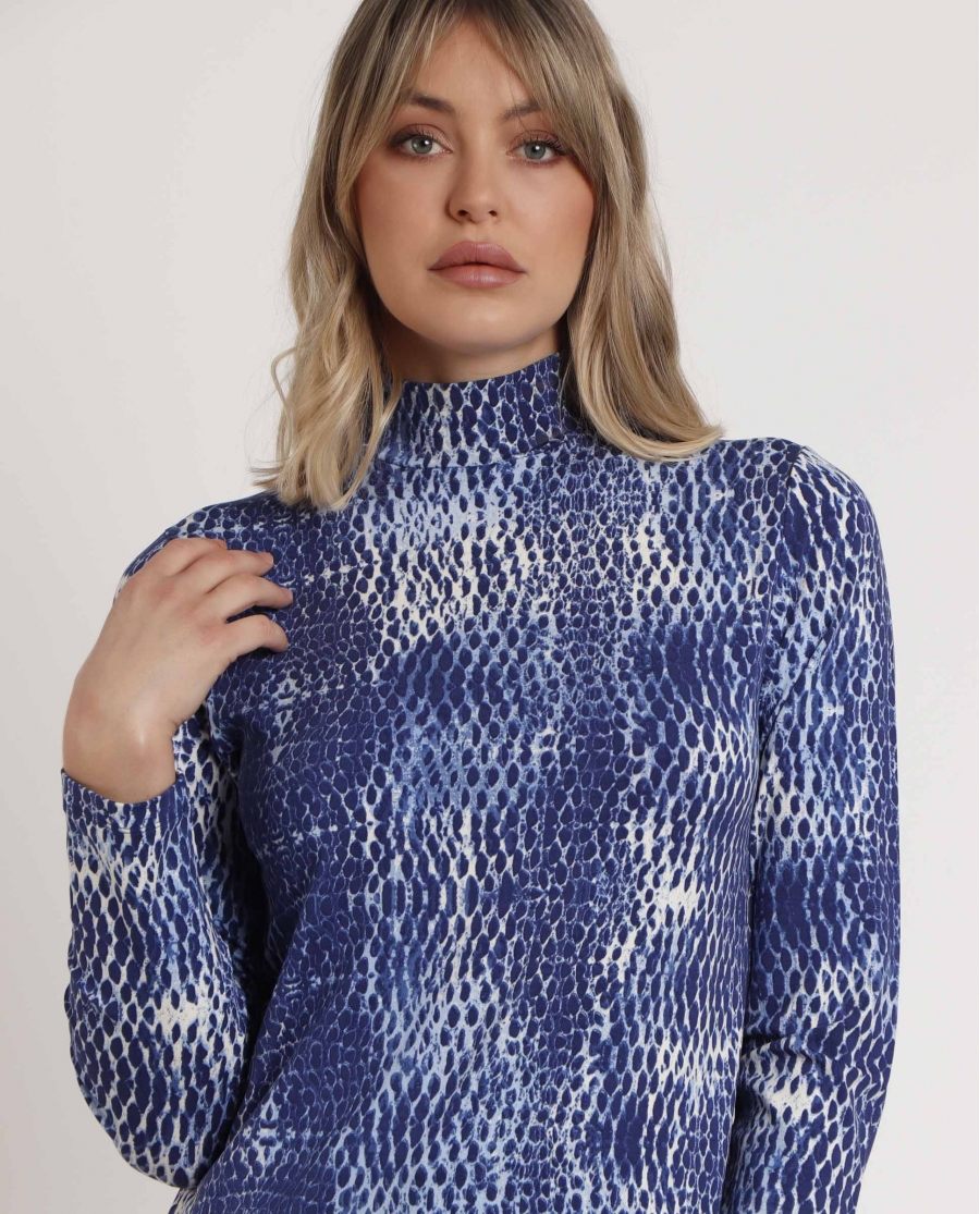 ADMAS Camiseta Manga Larga Blue Skin para Mujer AZUL