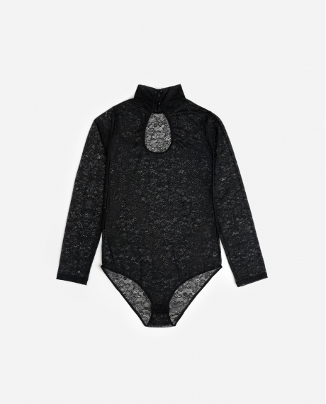 ADMAS Body Manga Larga Night Dolce para Mujer NEGRO 2