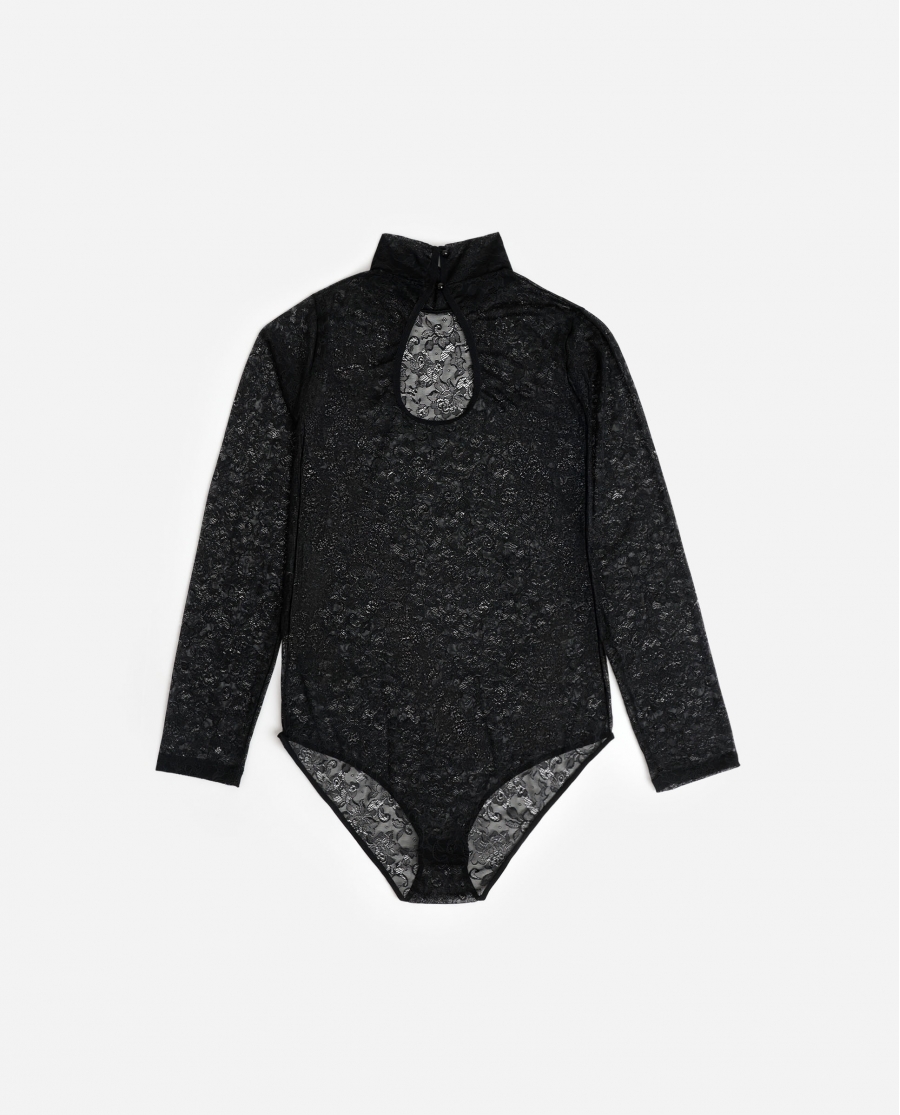 ADMAS Body Manga Larga Night Dolce para Mujer NEGRO