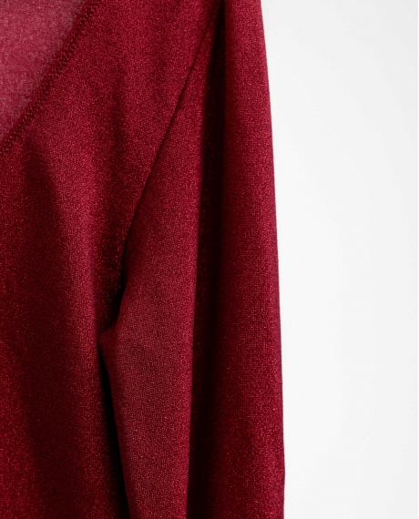 ADMAS Camiseta Manga Larga Brillos para Mujer ROJO 2