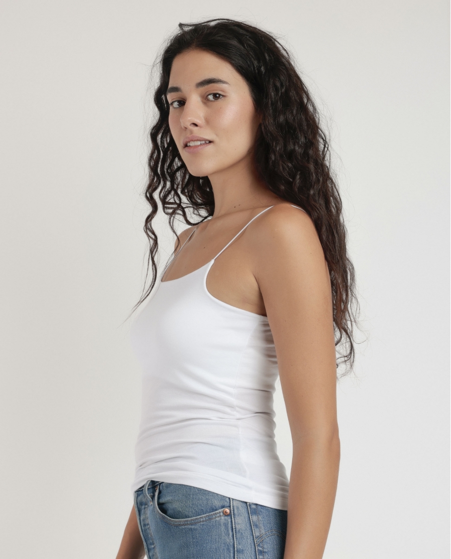 ADMAS Camiseta Interior Tirantes Invisible para Mujer BLANCO