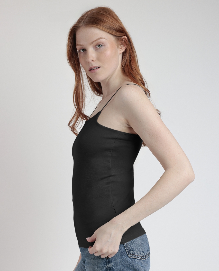 ADMAS Camiseta Interior Tirantes Invisible para Mujer NEGRO
