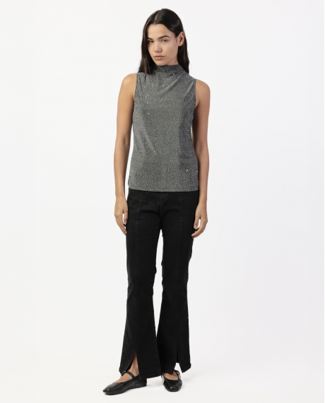 ADMAS Camiseta Sin Mangas Gemstones para Mujer PLATA