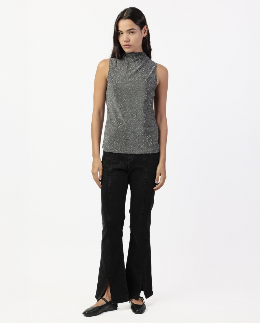 ADMAS Camiseta Sin Mangas Gemstones para Mujer PLATA