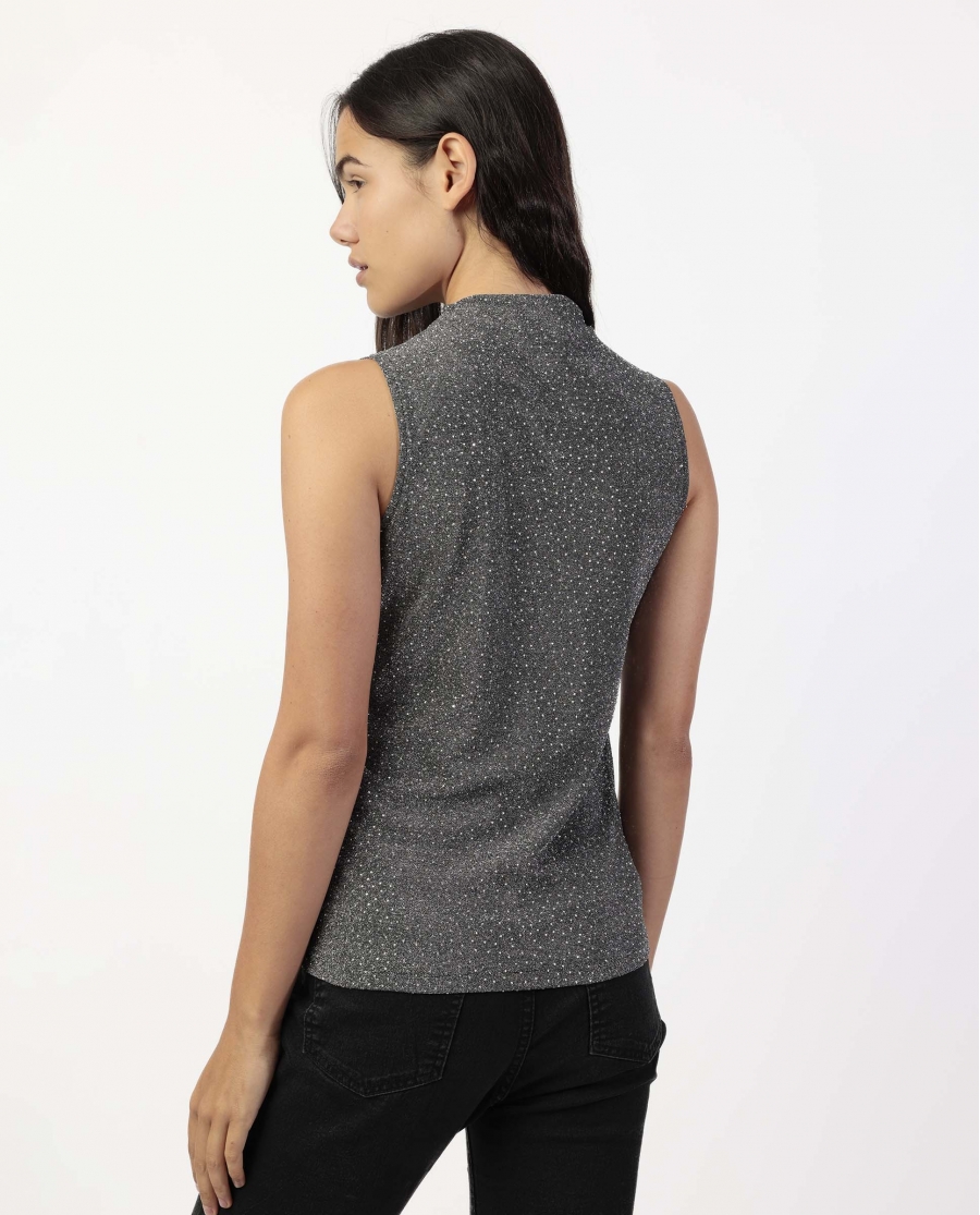 ADMAS Camiseta Sin Mangas Gemstones para Mujer PLATA