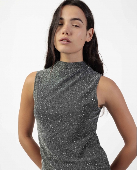 ADMAS Camiseta Sin Mangas Gemstones para Mujer PLATA 2