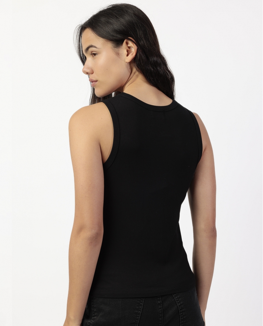 ADMAS Camiseta Sin Mangas Lines With Stones para Mujer NEGRO