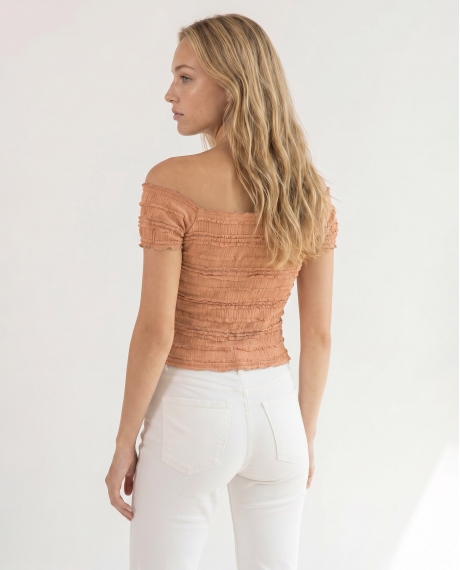 ADMAS Camiseta Manga Corta Crepé para Mujer CALDERA 2