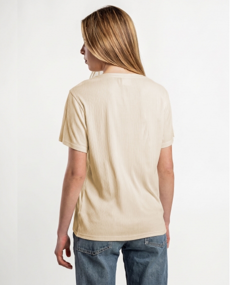 ADMAS Camiseta Manga Corta Blouse para Mujer CRUDO 2